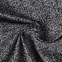 Tissu Coton imprimé Lutos Lio sur fond Noir
