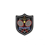 Lot de 3 écussons thermocollants sport et royal royal tennis 5,5x5cm