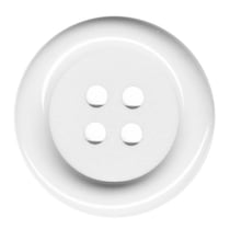 Lot de 6 boutons Clown couleur Blanc 38mm