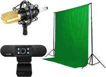 Steelplay - Pack Streamer Pro Hd 4 En 1 - Micro + Webcam + Fond Vert + Trepieds X2