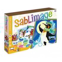 Sablimage concept'box la banquise animaux polaires - sable colore - sentosphere - 893 - loisir creatif