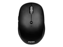 PORT Connect Souris sans fil 2.4 GHz - Bluetooth USB-A & USB-C COMBO rechargeable-ambidextre-5 boutons silencieux noir
