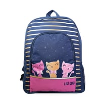 Sac à dos 37 cm avec poche Lili Lou Chat Bleu BAGTROTTER