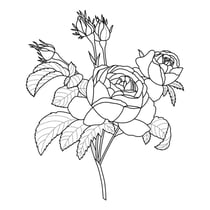 TAMPON ROSES - 50X60 MM - BOIS