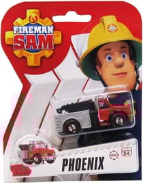 Véhicule en métal sam le pompier - phoenix camion rouge - voiture miniature - dickie 203091000