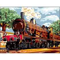 Princesse - Canevas antique Train à vapeur 50x65cm