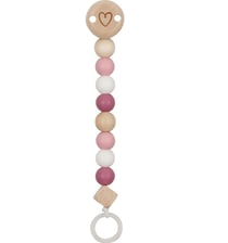 Accroche-tétine cœur rose - Goki