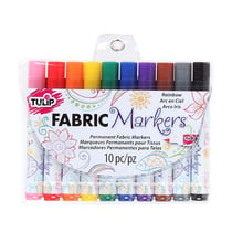 Feutres textiles pointe pinceau - Tulip - Multicolore - Rainbow - 10 pièces