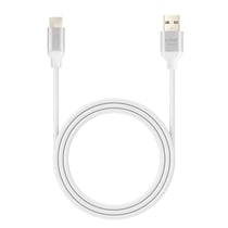 LinQ Câble USB vers USB C Fast Charge 3A Synchronisation Longueur 1.5m Argent