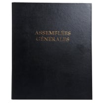 Reliure registre économique 32x26cm 4 anneaux - Assemblées générales - Noir - x 6 - Exacompta