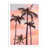 Affiche 50x70 cm - Sunset Palm trees - Gal Design