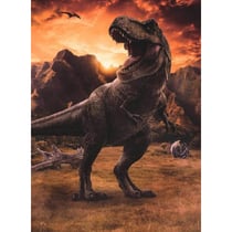 Puzzle jurassic world : dinosaure t-rex dans la montagne 250 pieces - collection animaux prehistorique - 86158