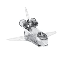 MetalEarth Espace: NAVETTE SPATIALE ATLANTIS 9.91x6.93x4.95cm, maquette 3D en métal avec 1 feuille, sur carte 12x17cm, 14+