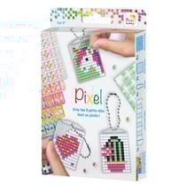 Kit créatif Pixel Girly 3 porte-clés avec livret 38 modèles