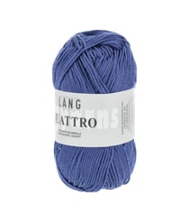 Fil à tricoter 100% coton QUATTRO - Lang Yarns 6 Bleu