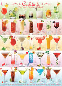 Puzzle 1000 pièces - Cocktails - Eurographics