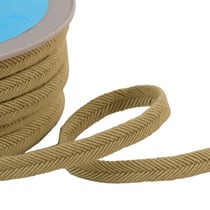 Double cordon fils 10mm marron taupe au mètre