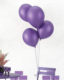 Ballon chrome Ø 30cm - lot de 10 - violet