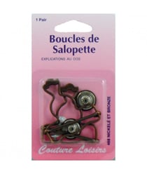 Boucles de salopette bronze X 2 - Distrifil Marron