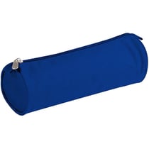 Trousse ronde en polyester 22 x 7 cm bleu Clairefontaine