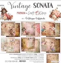 6 papiers scrapbooking 30 x30 cm Craft O' Clock VINTAGE SONATA