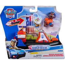 Coffret pat patrouille search et rescue : hovercraft retro friction + zuma + poule - véhicule sauvetage - figurine chien - paw patrol - SPIN MASTER