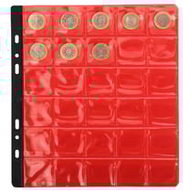 Sachet de 3 recharges numismatiques 30 cases de diamètre 30mm - 24,5x25 cm - Cristal - x 5 - Exacompta