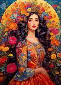 Puzzle 500 pièces - Muse en Fleurs - Bluebird Puzzle