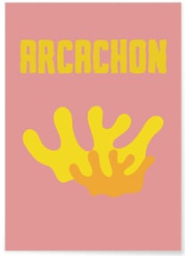Affiche ville Minimaliste Arcachon 2 | A3 : 29,7x42cm
