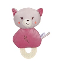Doudou de dentition Bebe Bamboo - Chat - 17 cm s/carte