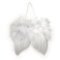 Ailes d'ange en plumes, blanc, 5cm, 2 pces