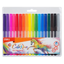 Feutres de coloriage pointe 2.0mm - DELI - 18 couleurs - ColoRun