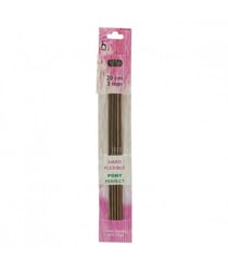 Aiguilles doubles pointes 20cm bois Perfect du N°3 au N°10 - Pony taille n°3