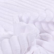 Tissu Doudou Ultra doux côtelé Blanc