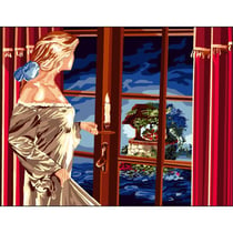 Princesse - Canevas antique Lueur dans la nuit 50x65cm