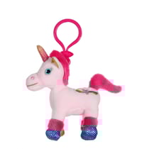 Peluche - Licorne Lica Bella porte-clés rose - 10 cm