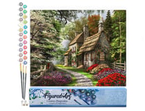Peinture par Numéro Figured'Art - Paysage de campagne - Kit de Loisir Créatif DIY Numéro d'Art Complet - 40x50cm sans châssis en bois