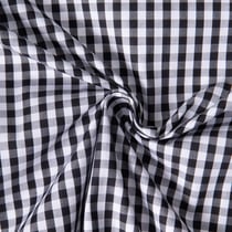 Tissu Rayures Laury Petits carreaux 5 mm Noir