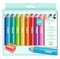 12 gros crayons gras -  - Djeco
