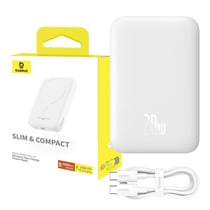 Batterie externe - Power bank - BASEUS - Magnetic Mini 6000mAh 20W MagSafe - Blanc