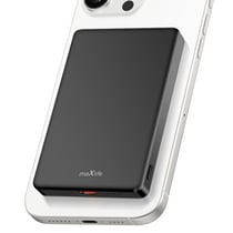 Maxlife Batterie Externe 5000mAh MagSafe et Qi2 15W avec Câble USB-C PD 20W Noir