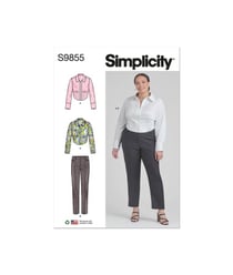 Patron Simplicity 9855 - Haut et pantalon pour dames et femmes taille n°FR 48-56