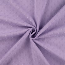 Tissu Plumetis Coton uni josh Lilas - Au mètre
