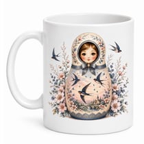 Mug poupée russe hirondelles 350 ml