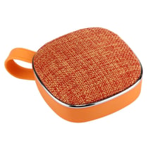 Enceinte Bluetooth Portable Design Tissu Stéréo Micro Intégré Appels Mains Libres Orange YONIS