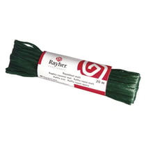Raphia rayonné, mat, echéveau 20 m, vert foncé