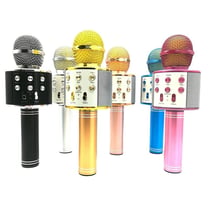Microphone Android iOs Karaoké Bluetooth 4.2 Haut-Parleur Puissance 5W Argent YONIS
