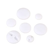 Lot de 3 boutons tunnel classique blanc