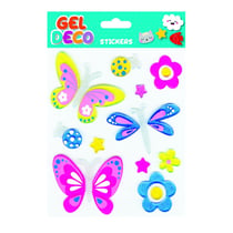 Décoration de fenêtre en gel - Papillons - Paillettes