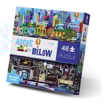 Puzzle Dessous et dessous – 48 pieces – La ville - Crocodile Creek - Bleu